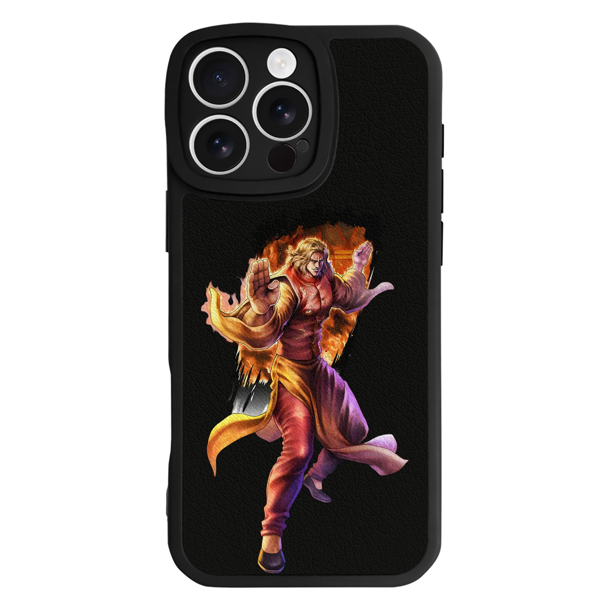 （画像用） 北斗の拳 Fist of the North Star 【iPhone 16シリーズ対応】シリコンスマホケース（レザー調） 材質：シリコン